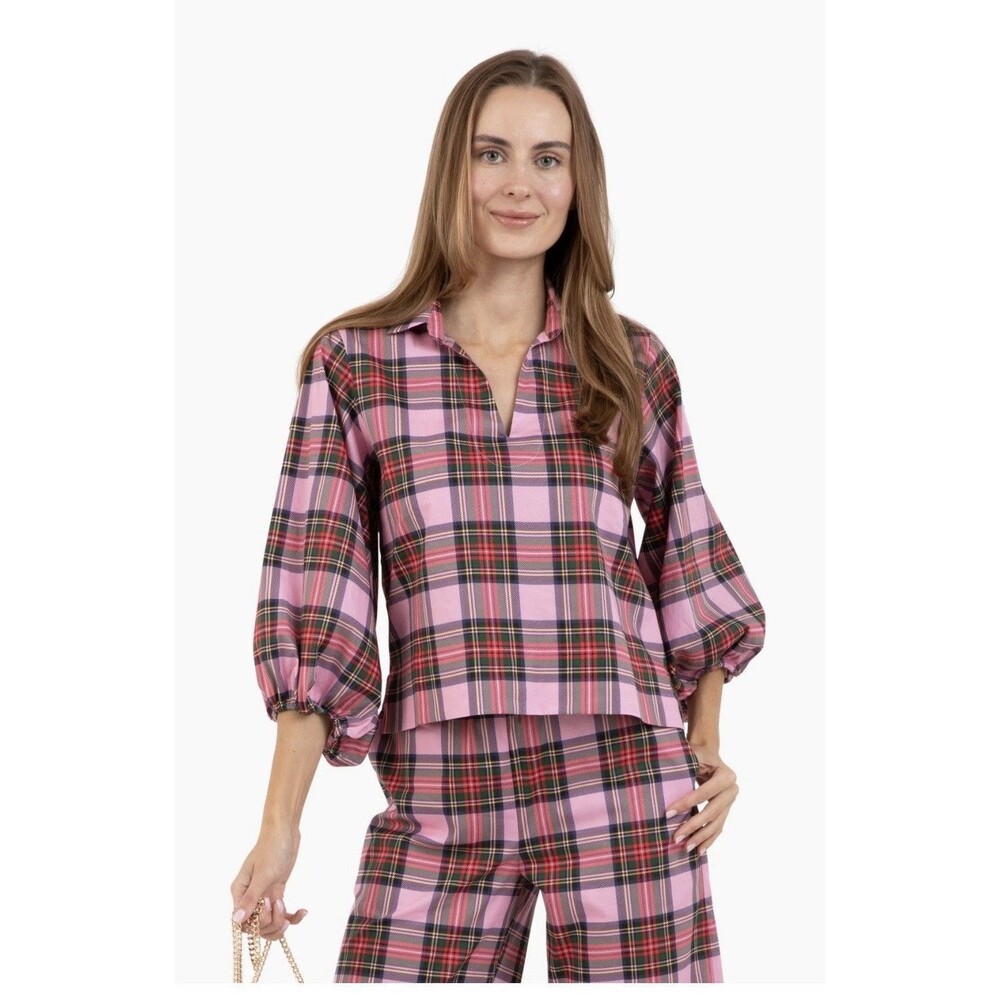 NWT Quiet Culture Take Pause Merry Plaid Pant Set Size XL
